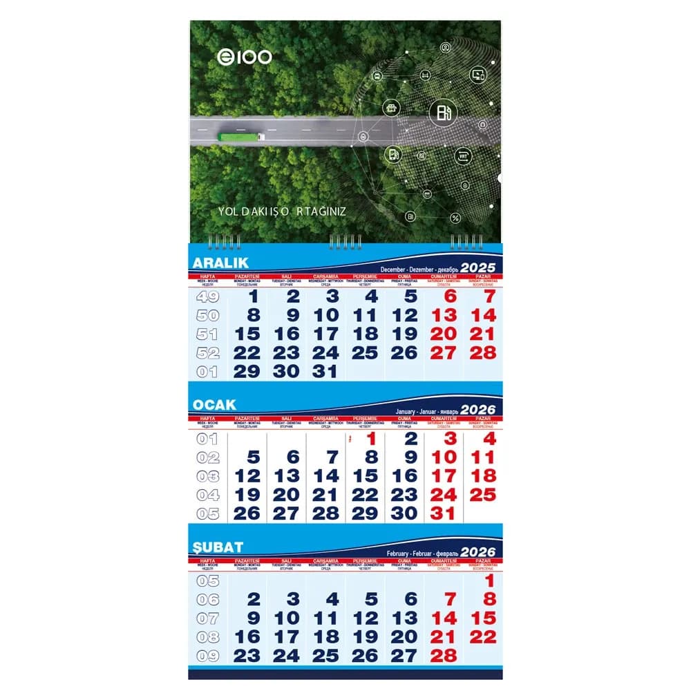 Promosyon Orta Boy Gemici Takvim GMC-05 - Toptan Baskılı