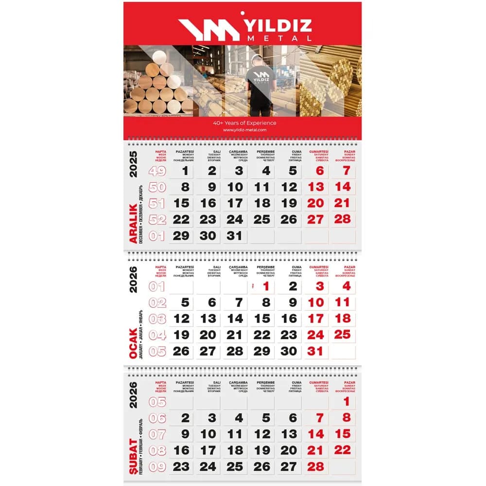 Promosyon Jumbo Gemici Takvim GMC-16 - Toptan Baskılı