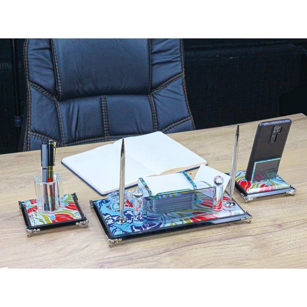 Promosyon 3lü Kristal Masa Seti KM-300 - Toptan Baskılı