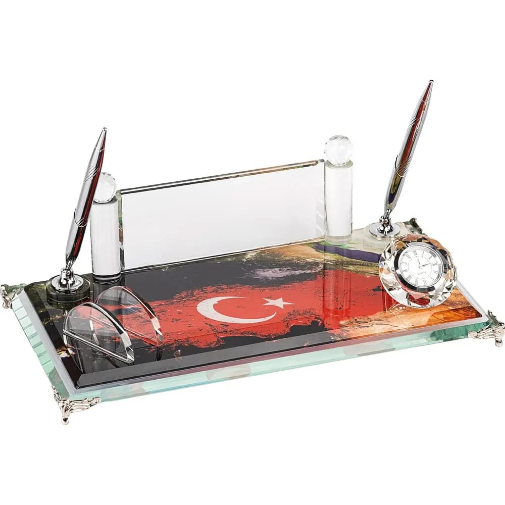 Promosyon Kristal Masa Seti KM-10 - Toptan Baskılı