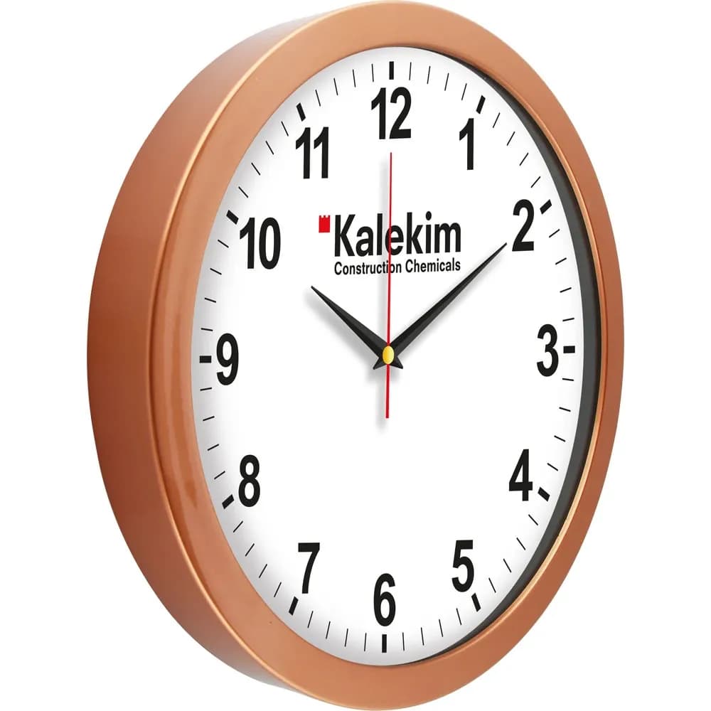 Promosyon Metalize Duvar Saati V30-575-B - Toptan Baskılı