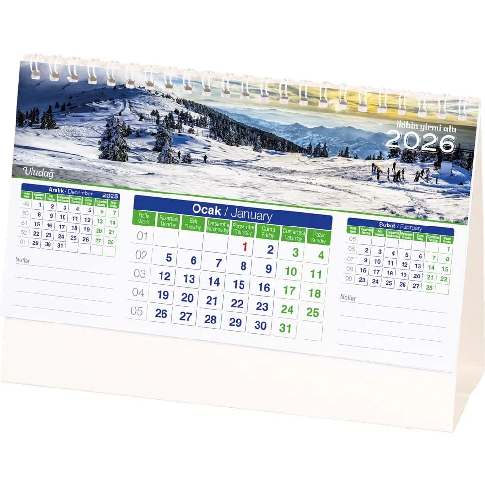 Promosyon Manzara Masa Takvimi AMT-01-BR - Toptan Baskılı
