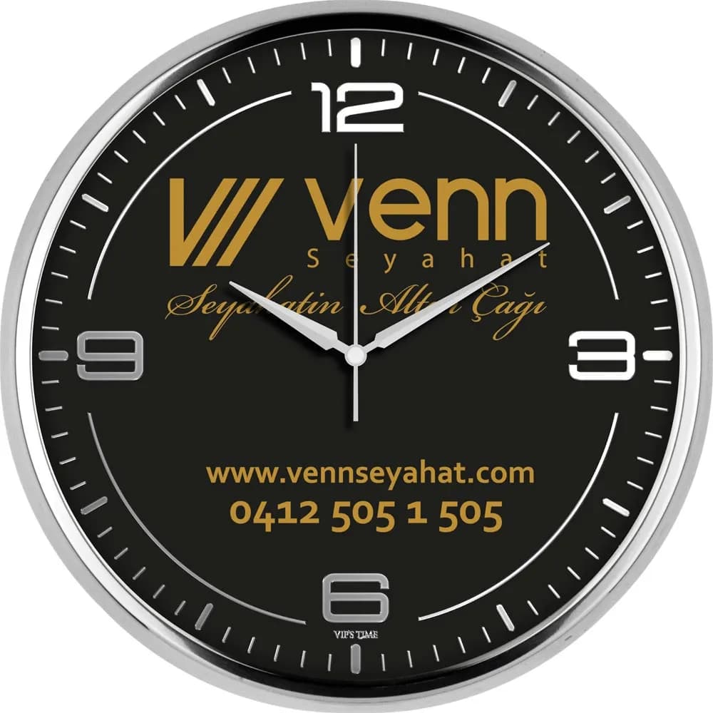 Promosyon Metal Duvar Saati V30-950-GV - Toptan Baskılı