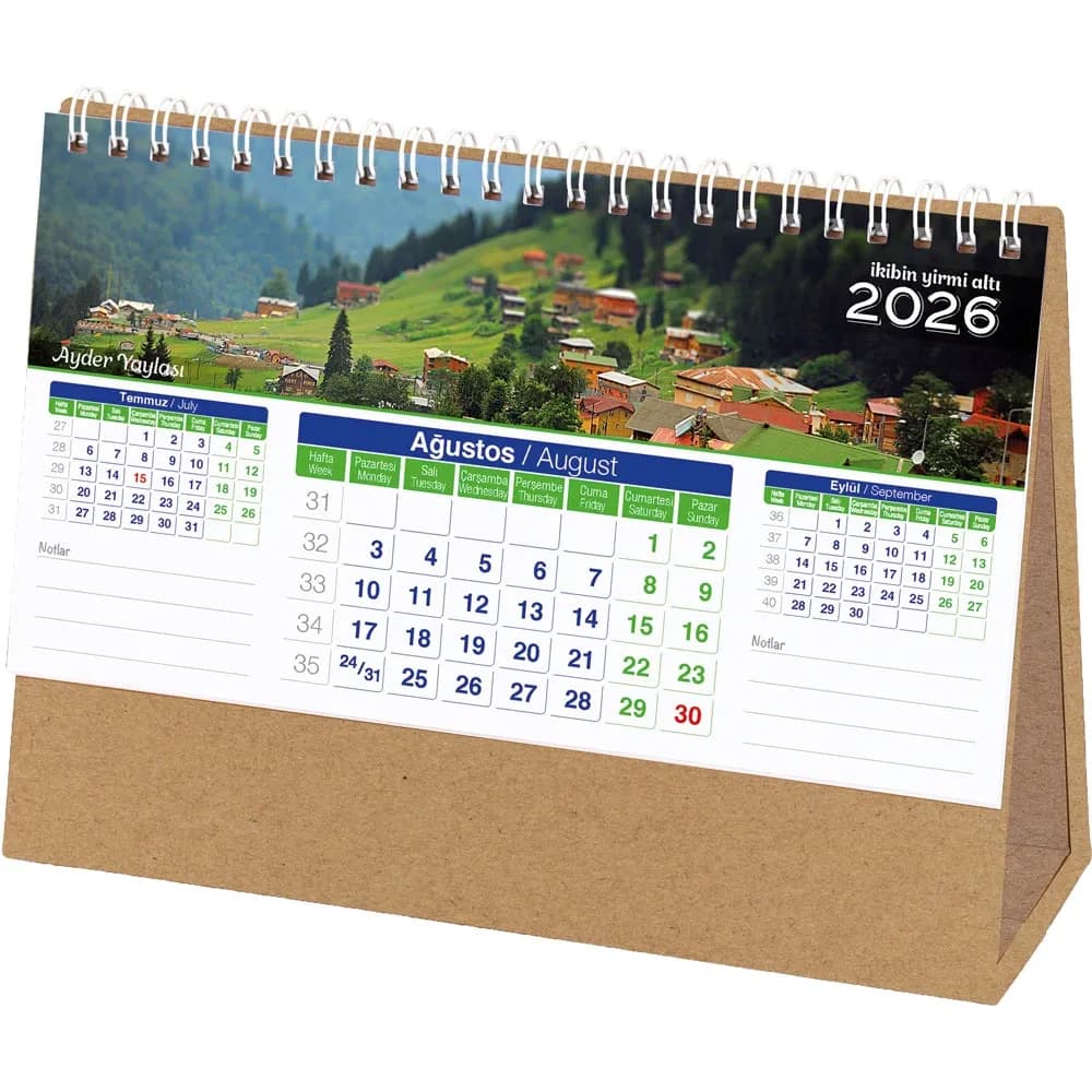 Promosyon Manzara Masa Takvimi AMT-01-KRFT - Toptan Baskılı
