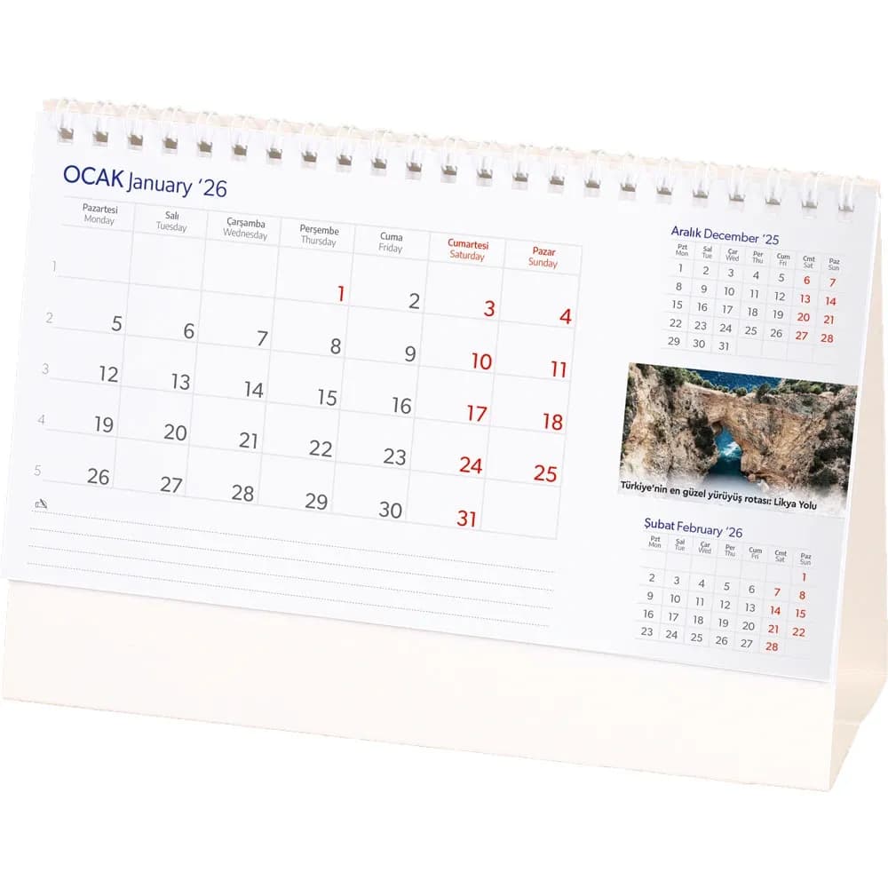 Promosyon Anadolu Masa Takvimi AMT-03-AMBR - Toptan Baskılı