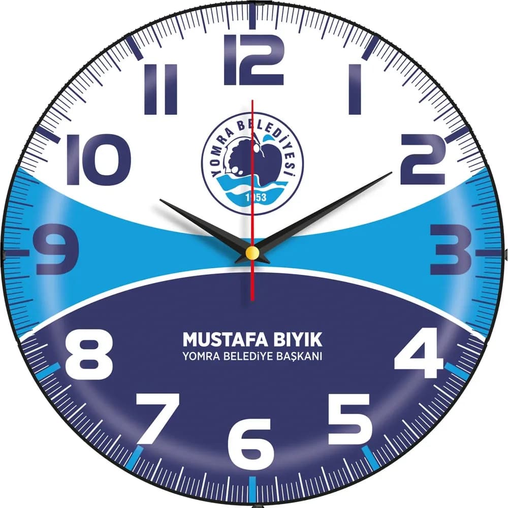 Promosyon Bombe Cam Duvar Saati V30-529-B - Toptan Baskılı